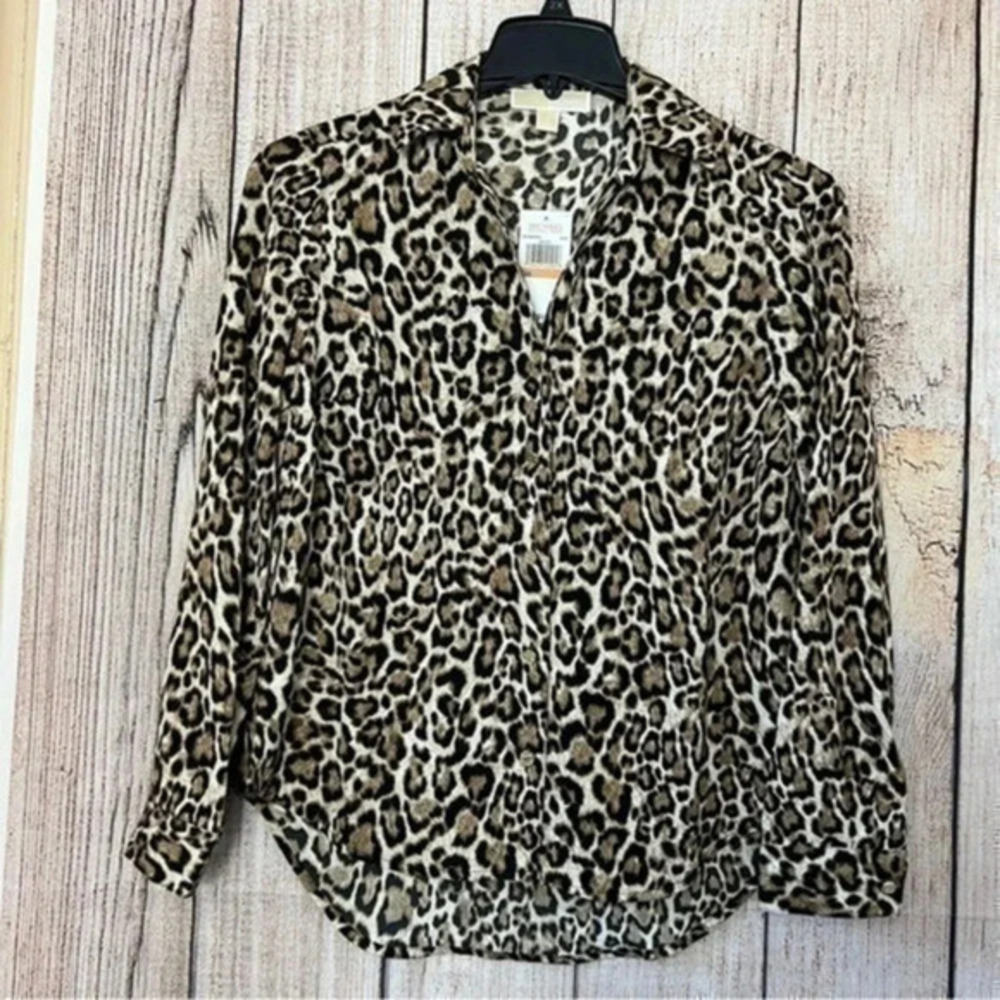 Michael michael kors cheetah print Button up Tops Women’s Small
